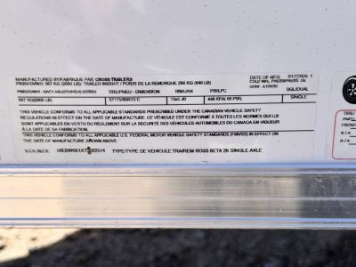 New 2026 Cross Trailers 4-6-1V Enclosed Barn Door 2K GVWR