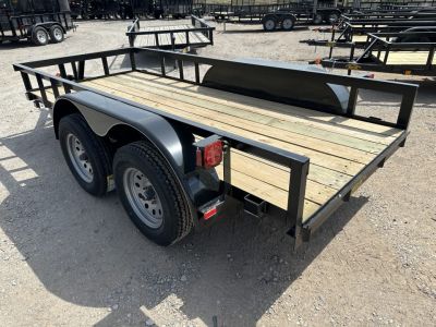 New 2026 Road Boss 5'x12' Tandem Axle Bumper Pull Basic Utility Trailer