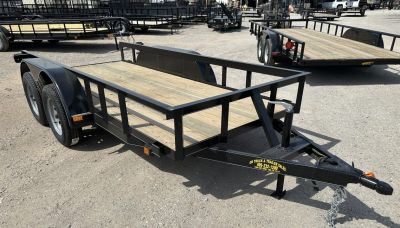 New 2026 Road Boss 5'x12' Tandem Axle Bumper Pull Basic Utility Trailer