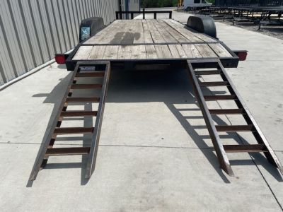 Used 2022 LONGHORN 83X20 CAR HAULER, WOOD FLOOR, (2) TANDEM 5200lb AXLES