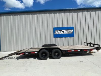Used 2022 LONGHORN 83X20 CAR HAULER, WOOD FLOOR, (2) TANDEM 5200lb AXLES