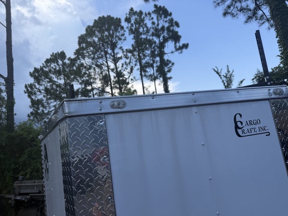 New 2026 Cargo Craft 6 X 12 Enclosed White Trailer with Side Door Drip Edge & Ladder Rack Cargo / Enclosed Trailer (N051041)