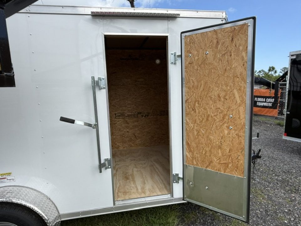 New 2026 Cargo Craft 6 X 12 Enclosed White Trailer with Side Door Drip Edge & Ladder Rack Cargo / Enclosed Trailer (N051041)