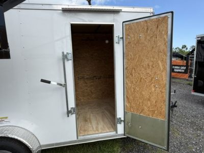 New 2026 Cargo Craft 6 X 12 Enclosed White Trailer with Side Door Drip Edge & Ladder Rack Cargo / Enclosed Trailer (N051041)