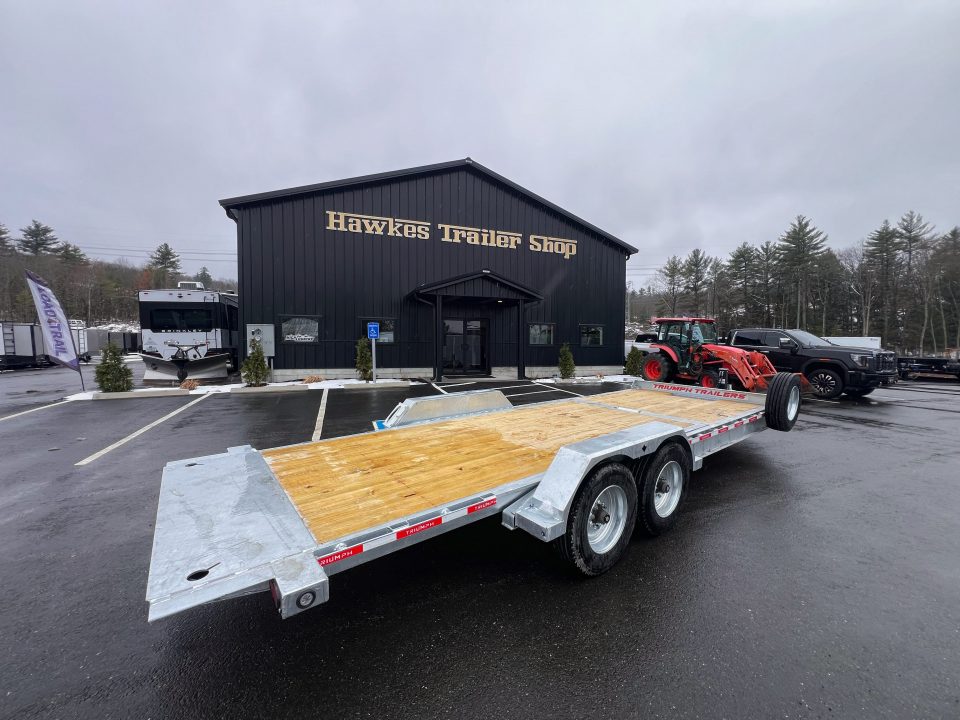 New 2026 Triumph galvanized 7x22 (16+6) Gravity Tilt w/ Stationary Deck/ Hydro Jack - 16k GVW
