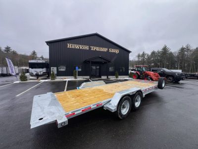 New 2026 Triumph galvanized 7x22 (16+6) Gravity Tilt w/ Stationary Deck/ Hydro Jack - 16k GVW