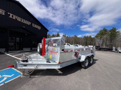 New 2026 Triumph 7x14 Dump Trailer- Galvanized/ 8" I beam/ Spreader Gate/ Tarp kit-Ramps - 14,000GVW