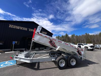 New 2026 Triumph 7x14 Dump Trailer- Galvanized/ 8" I beam/ Spreader Gate/ Tarp kit-Ramps - 14,000GVW
