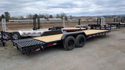 New 2026 Belmont 24' (21+3) HD Lo Pro Equipment Trailer w/ Full Width Wedge Ramps (8K Axles!)