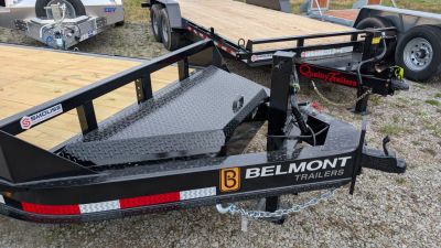 New 2026 Belmont 24' (21+3) HD Lo Pro Equipment Trailer w/ Full Width Wedge Ramps (8K Axles!)