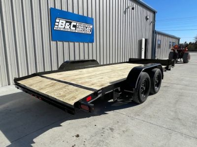 New 2026 DAVIDSON 83X18 (16+2) 2-3500LB AXLE WOOD FLOOR CAR HAULER W/ DOVETAIL