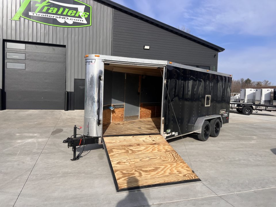 Used 2009 Haulmark 7x21 Drive Out Front Enclosed Rear Ramp Snowmobile Cargo Trailer