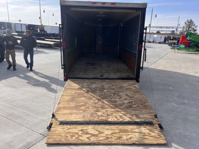 Used 2009 Haulmark 7x21 Drive Out Front Enclosed Rear Ramp Snowmobile Cargo Trailer