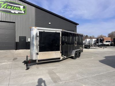 Used 2009 Haulmark 7x21 Drive Out Front Enclosed Rear Ramp Snowmobile Cargo Trailer