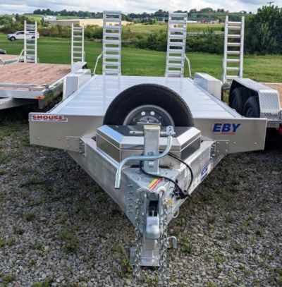 New 2026 EBY 18' TRADESMAN ALL ALUMINUM Lo Pro Equipment Hauler w/ 6' Standup Ramps