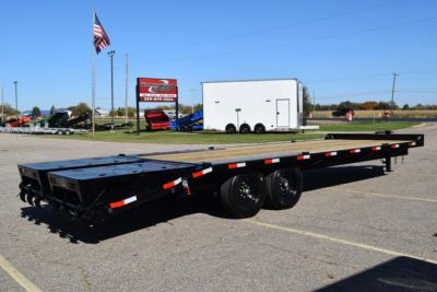 New 2027 BND Trailers 14k 20+5 Deckover Equipment Trailer With Mega Ramps