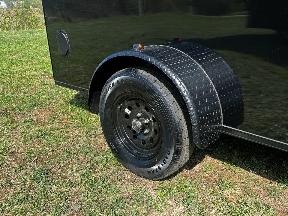 New 2026 6X12 - Enclosed Trailer- 3500LB Single Axle - Black Poly - Blackout