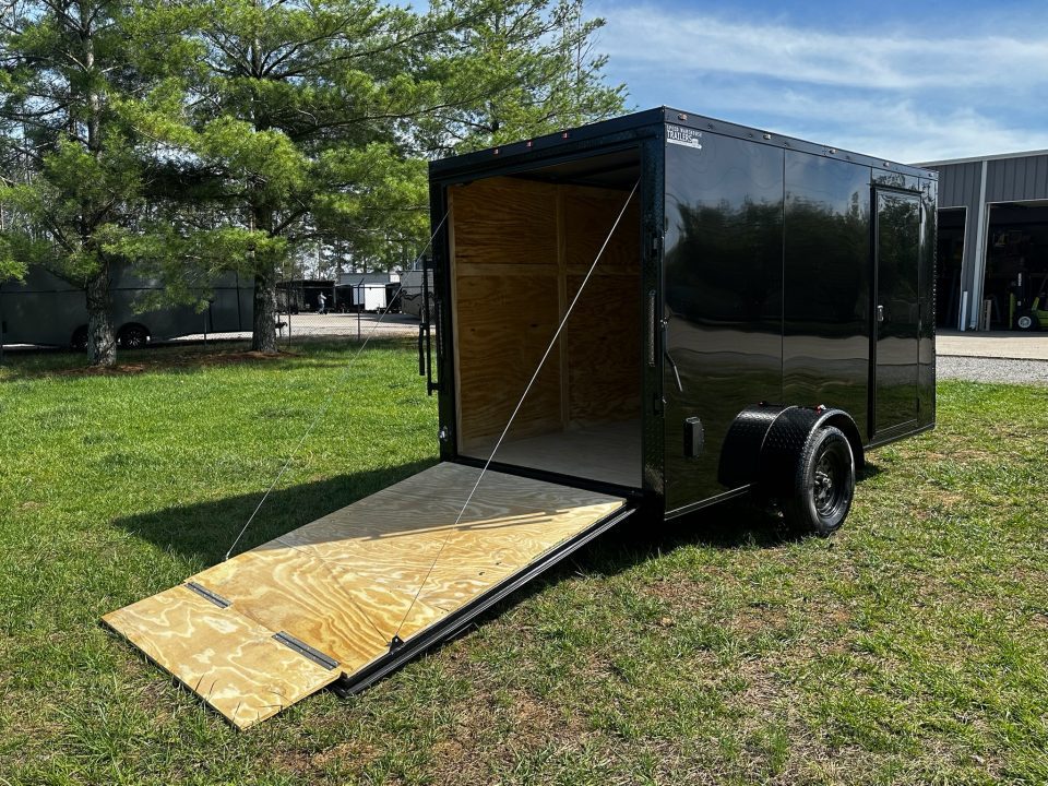 New 2026 6X12 - Enclosed Trailer- 3500LB Single Axle - Black Poly - Blackout