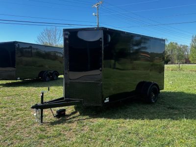 New 2026 6X12 - Enclosed Trailer- 3500LB Single Axle - Black Poly - Blackout