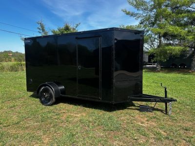 New 2026 6X12 - Enclosed Trailer- 3500LB Single Axle - Black Poly - Blackout