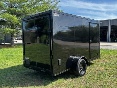 New 2026 6X12 - Enclosed Trailer- 3500LB Single Axle - Black Poly - Blackout