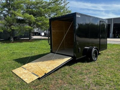 New 2026 6X12 - Enclosed Trailer- 3500LB Single Axle - Black Poly - Blackout