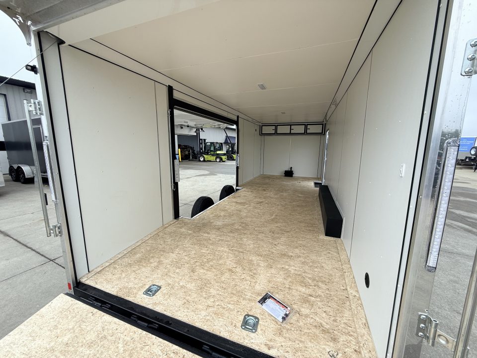 New 2026 Formula Triumph White 8.5'x24' 10k Flat Top Bullnose Enclosed Race Car Hauler Cargo Trailer