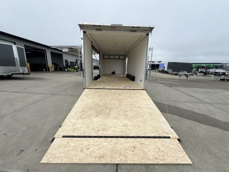 New 2026 Formula Triumph White 8.5'x24' 10k Flat Top Bullnose Enclosed Race Car Hauler Cargo Trailer
