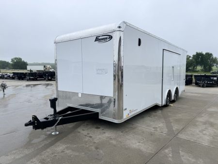 New 2026 Formula Triumph White 8.5'x24' 10k Flat Top Bullnose Enclosed Race Car Hauler Cargo Trailer