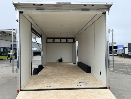 New 2026 Formula Triumph White 8.5'x24' 10k Flat Top Bullnose Enclosed Race Car Hauler Cargo Trailer
