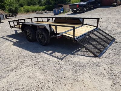 New 2027 MEB 77x16 W/Dovetail utility Trailer 7K