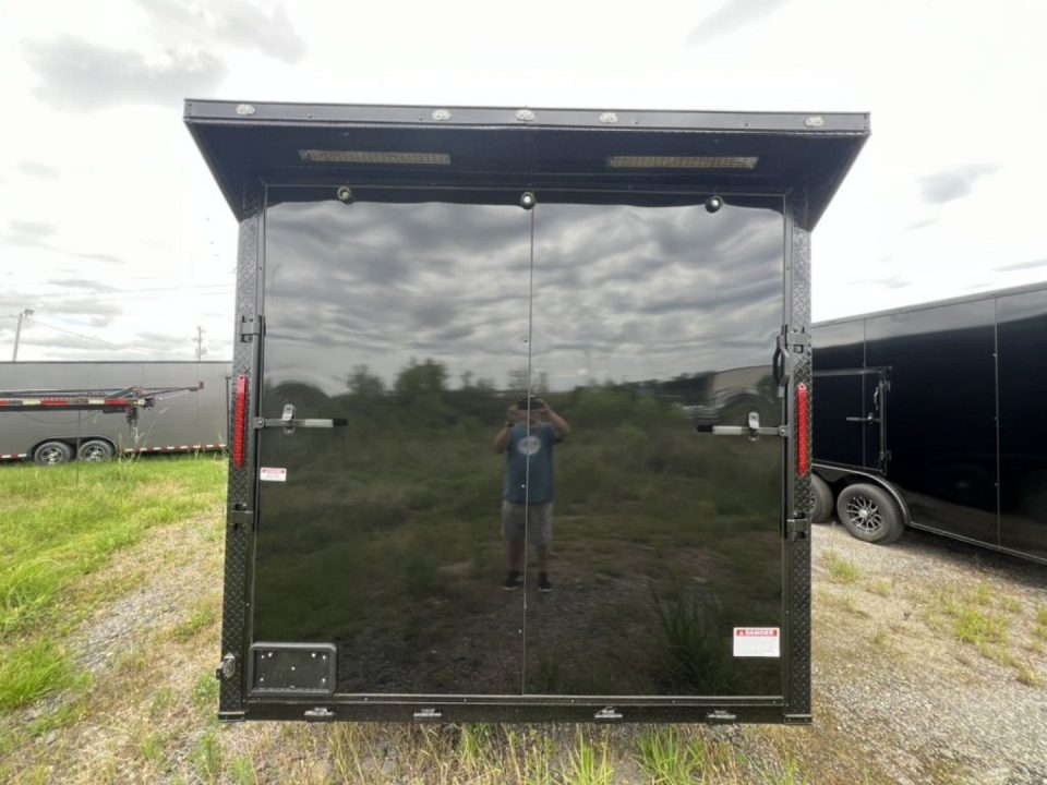 New 2027 South Georgia Cargo 8.5x24 Tandem Axle Car Hauler –Black Polycore Super Stealth Blackout Edition