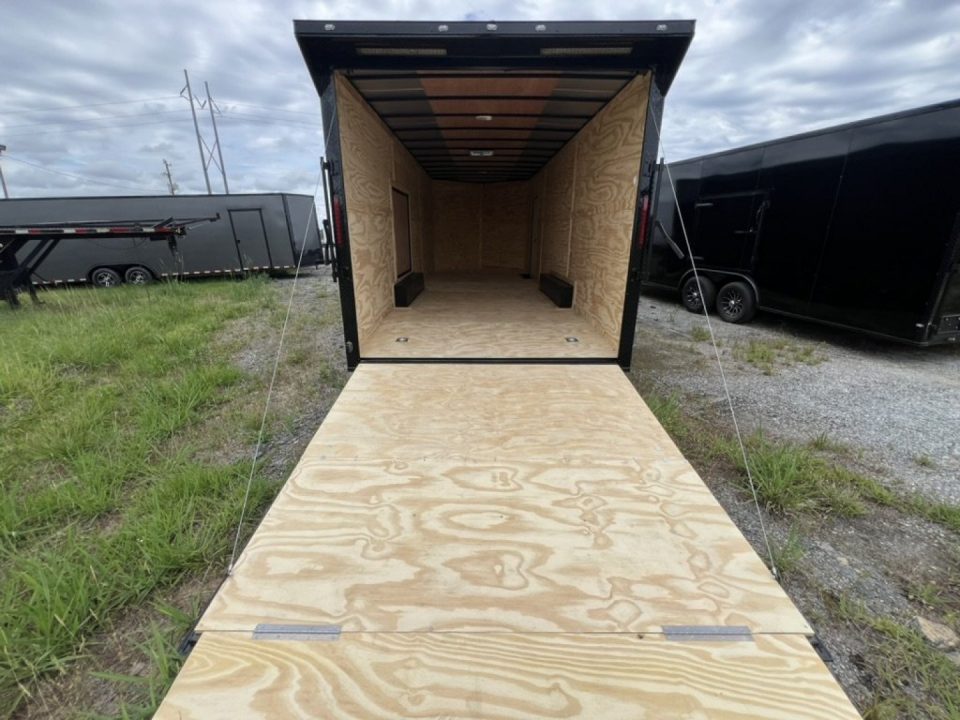 New 2027 South Georgia Cargo 8.5x24 Tandem Axle Car Hauler –Black Polycore Super Stealth Blackout Edition