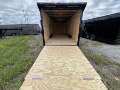 New 2027 South Georgia Cargo 8.5x24 Tandem Axle Car Hauler –Black Polycore Super Stealth Blackout Edition