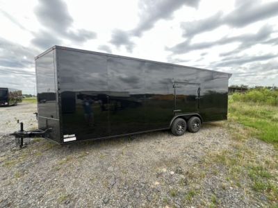 New 2027 South Georgia Cargo 8.5x24 Tandem Axle Car Hauler –Black Polycore Super Stealth Blackout Edition