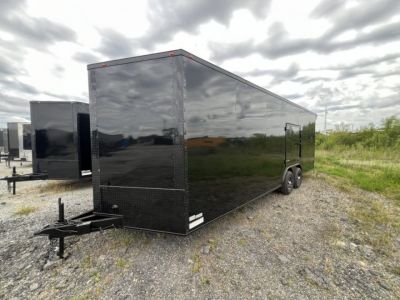 New 2027 South Georgia Cargo 8.5x24 Tandem Axle Car Hauler –Black Polycore Super Stealth Blackout Edition