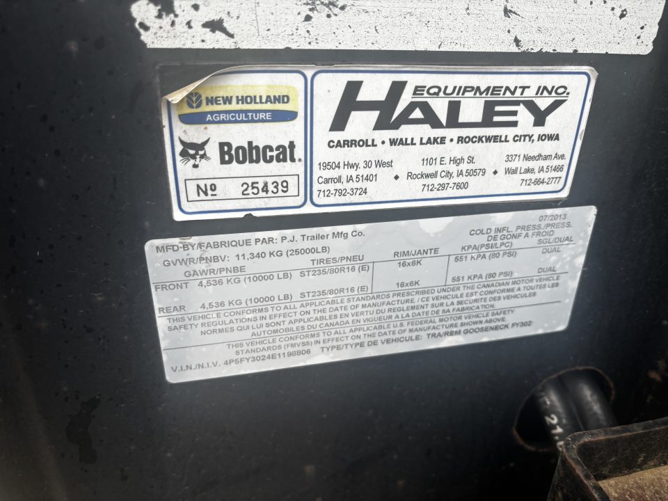 Used 2013 PJ Trailers 30’ GN