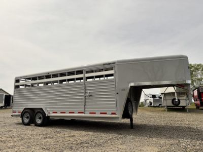 New 2027 Trails West Hotshot 20' Gooseneck Livestock Stock / Stock Combo Trailer