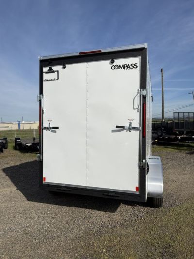 New 2026 Compass 6x12 Indigo DLX Flat Top V-Nose 7k Cargo / Enclosed Trailer