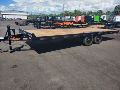New 2026 Down 2 Earth Trailers 8.5X20 TANDEM AXLE 10000 LB GVWR Deckover Trailer WITH RAMPS NO DOVETAIL