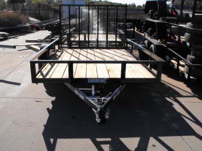 New 77 X 10 Utility Trailer   HD Spring Assisted Ramp