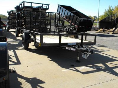 New 77 X 10 Utility Trailer   HD Spring Assisted Ramp
