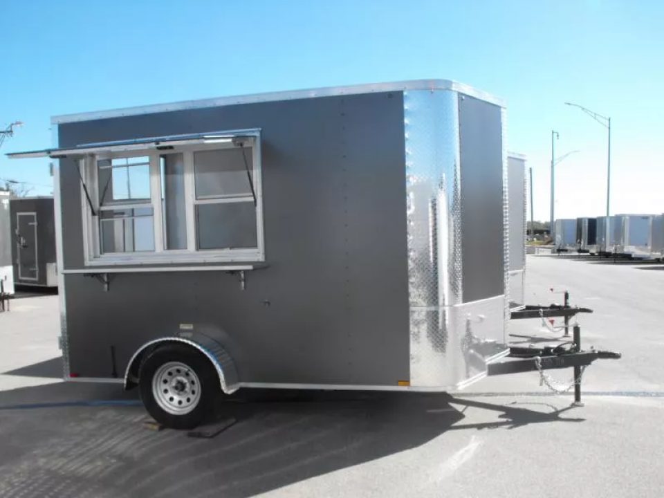 New Enclosed Trailer 7 X 10 Concession Wdw 30 Amp