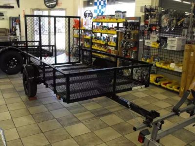 New Utility Trailer 5 X 8 Ramp Mesh Floor & Sides