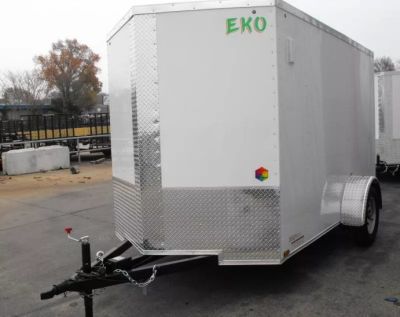 New Trailer 6 X 10  Ramp Door   6'  Tall White In Color ( 080 Skin )