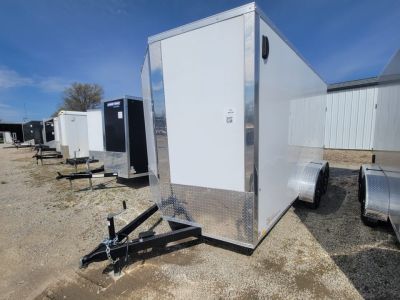 New 2026 Formula Trailers 7x14 Traverse Flat Top V-Nose 7k Cargo / Enclosed Trailer