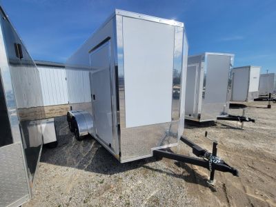 New 2026 Formula Trailers 7x14 Traverse Flat Top V-Nose 7k Cargo / Enclosed Trailer