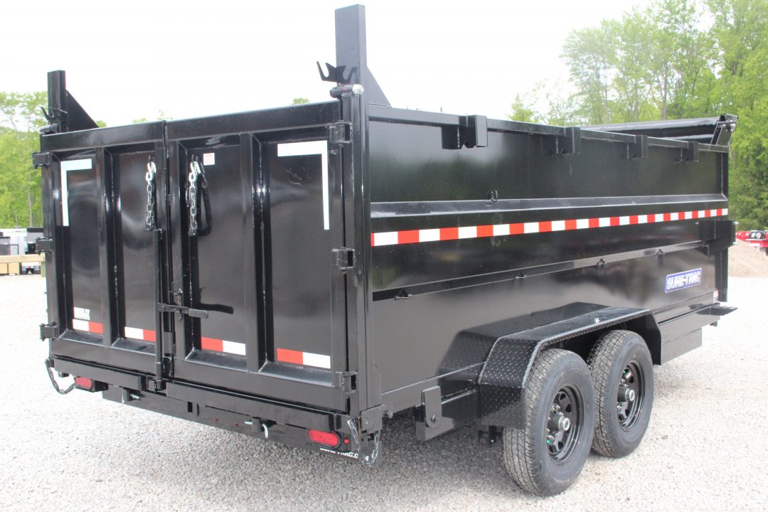 New 2026 Sure-Trac 7' x 16' Hydraulic Dump Trailer - 4' Steel Sides - Telescopic Ram - 14000# GVW