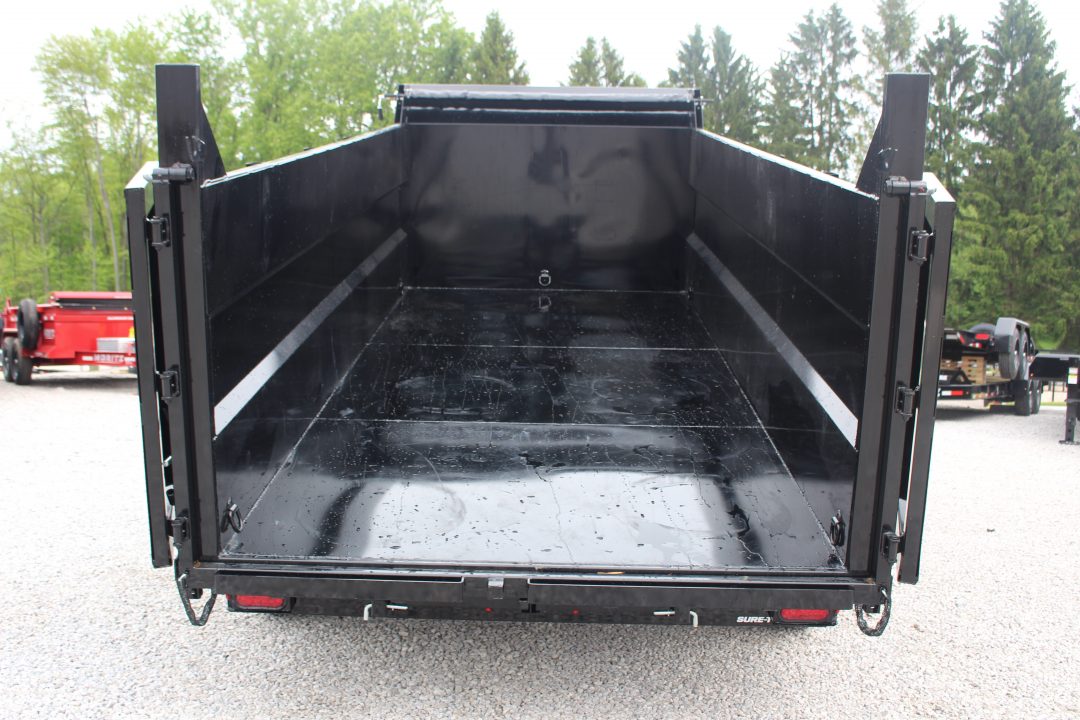 New 2026 Sure-Trac 7' x 16' Hydraulic Dump Trailer - 4' Steel Sides - Telescopic Ram - 14000# GVW