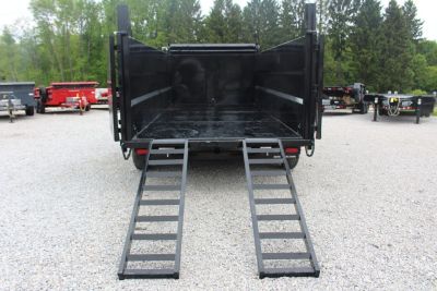 New 2026 Sure-Trac 7' x 16' Hydraulic Dump Trailer - 4' Steel Sides - Telescopic Ram - 14000# GVW